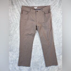 Peter Millar Taupe Brown 5 Pocket Trouser Pants Soft Flannel Feel Hemmed 38 x 29